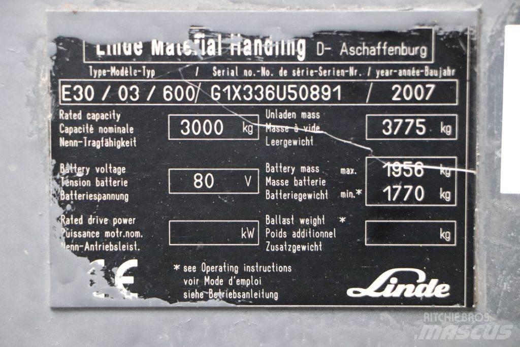 Linde E30S-03/600 Empilhadores eléctricos