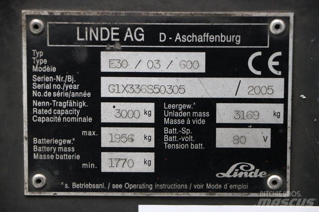 Linde E30S-03/600 Empilhadores eléctricos