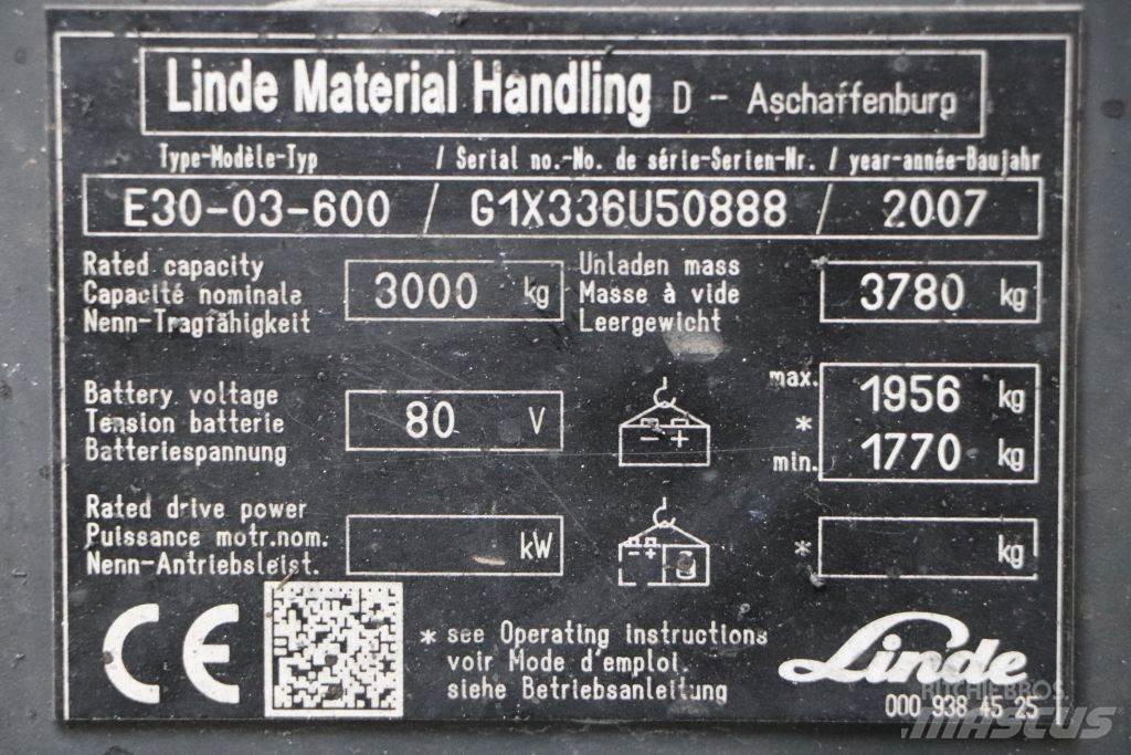 Linde E30S-03/600 Empilhadores eléctricos