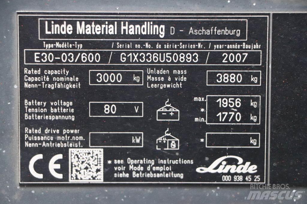 Linde E30S-03/600 Empilhadores eléctricos