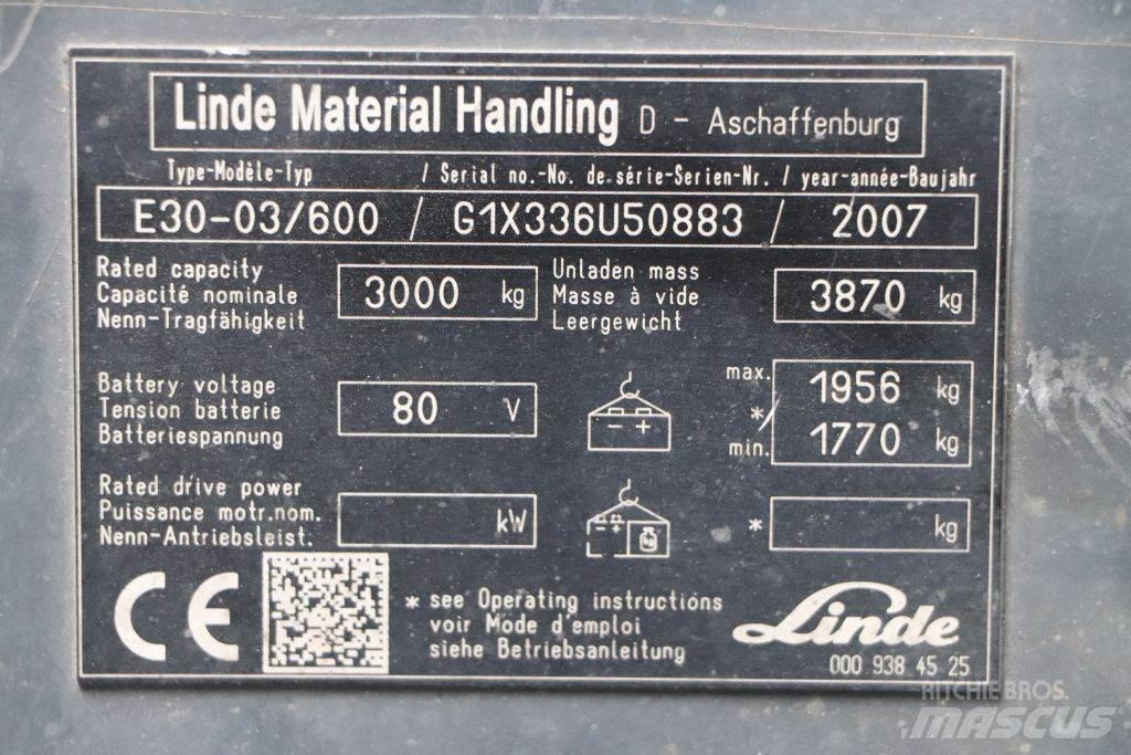 Linde E30S-03/600 Empilhadores eléctricos