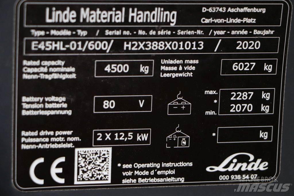 Linde E45HL-01/600 Empilhadores eléctricos