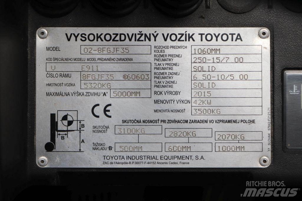 Toyota 02-8FGJF35 Empilhadores a gás