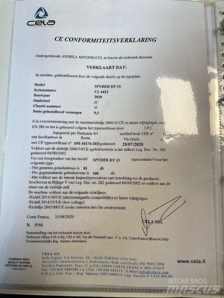 Cela DT 15 SOLD Elevadores braços articulados