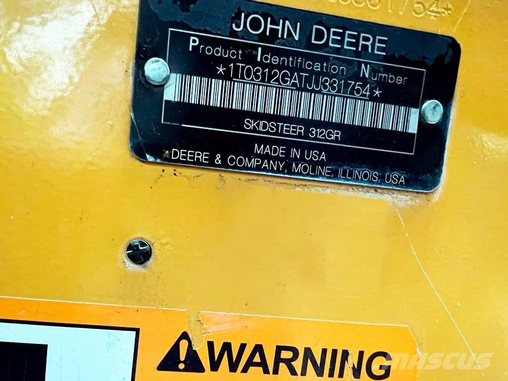John Deere 312 Carregadoras de direcção deslizante