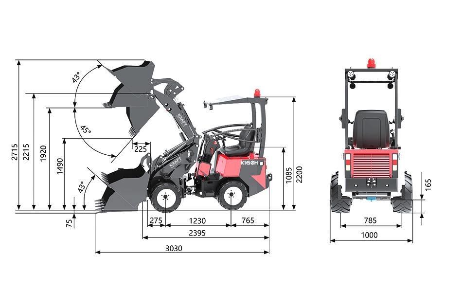 Kraft K160H Pás carregadoras de rodas