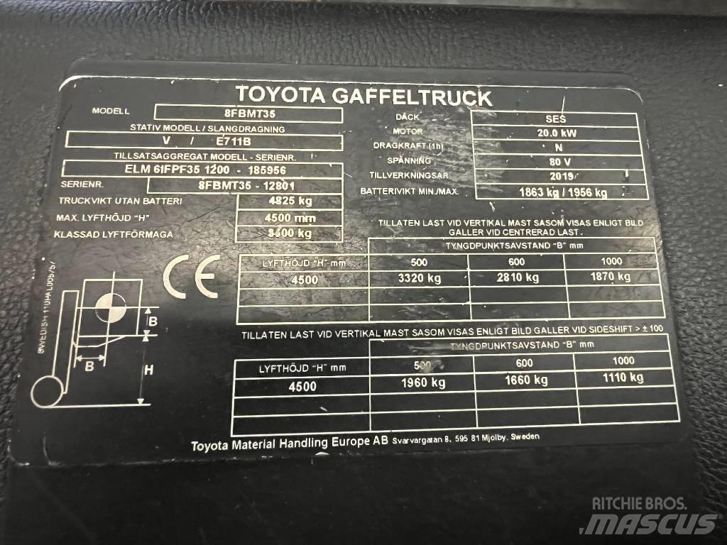 Toyota 8 FBMT 35 Empilhadores eléctricos