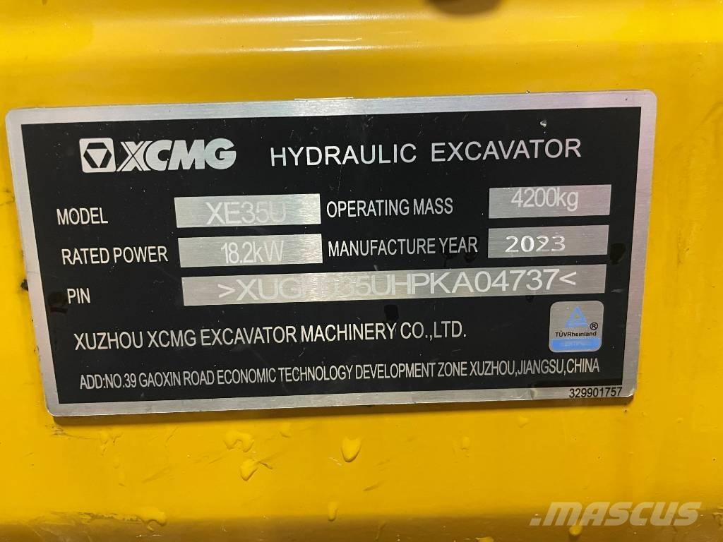 XCMG XE 35 U Mini Escavadoras <7t