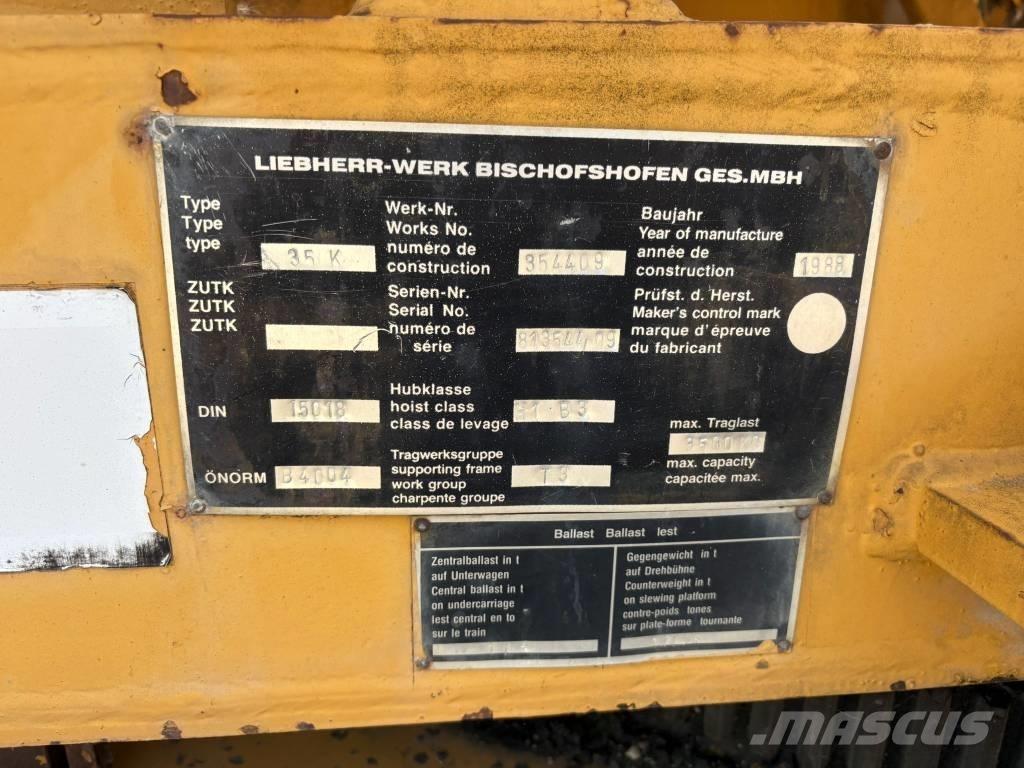Liebherr 35 K Gruas de construção