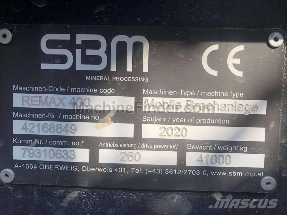 SBM Remax 400 Britadores móveis