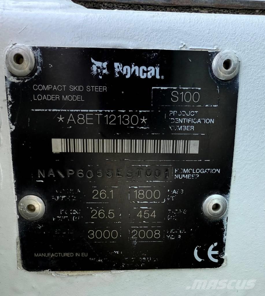 Bobcat S 100 Carregadoras de direcção deslizante