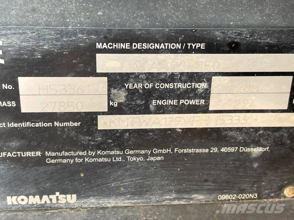 Komatsu WA480-8E0 Pás carregadoras de rodas