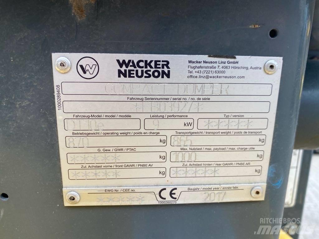 Wacker Neuson DT10e Dumpers de lagartas
