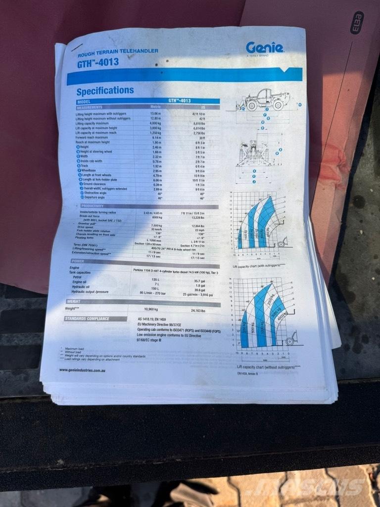 Genie GTH 4013 SX Manipuladores telescópicos