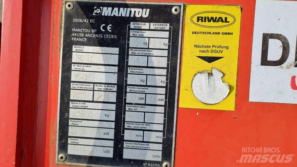 Manitou 280TJ Elevadores braços Telescópicos