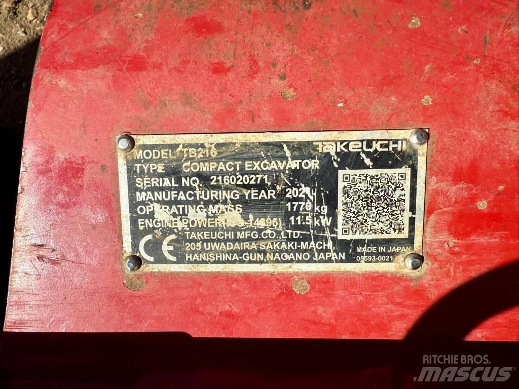 Takeuchi TB 216 Mini Escavadoras <7t