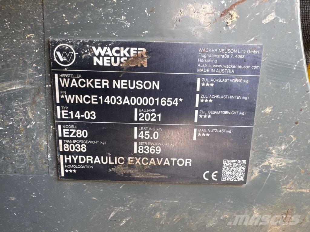 Wacker Neuson EZ80 Escavadoras de rastos