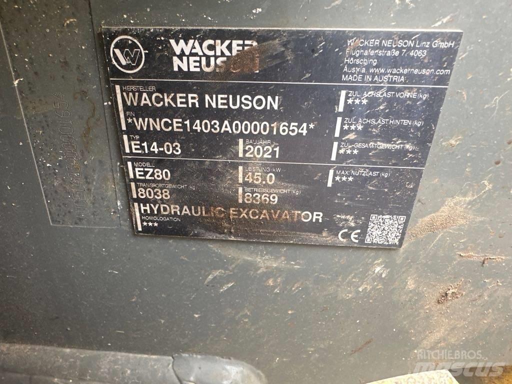 Wacker Neuson EZ80 Escavadoras de rastos