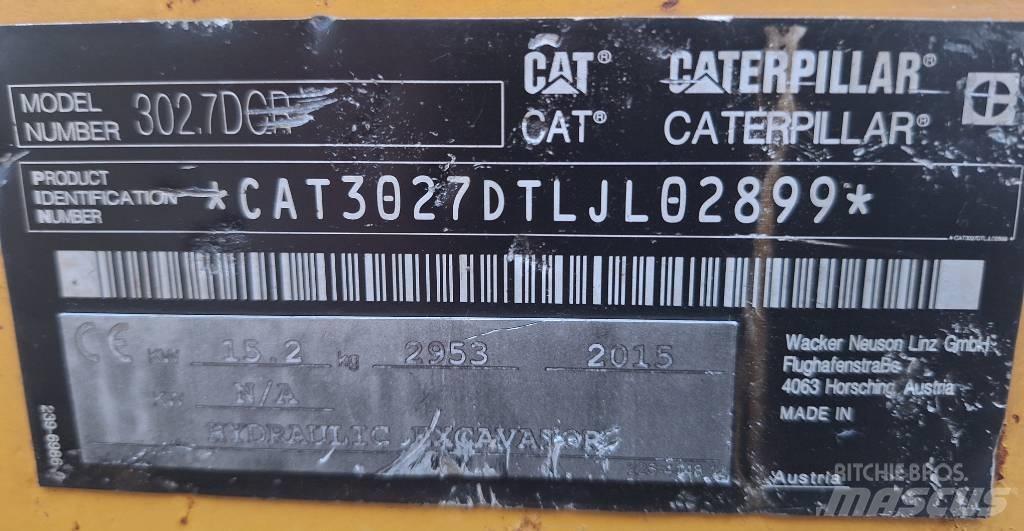 CAT 302.7 D CR Mini Escavadoras <7t