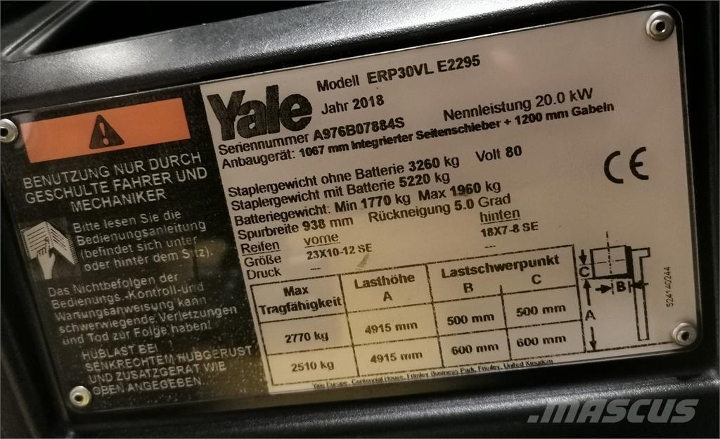 Yale ERP30VL Empilhadores eléctricos