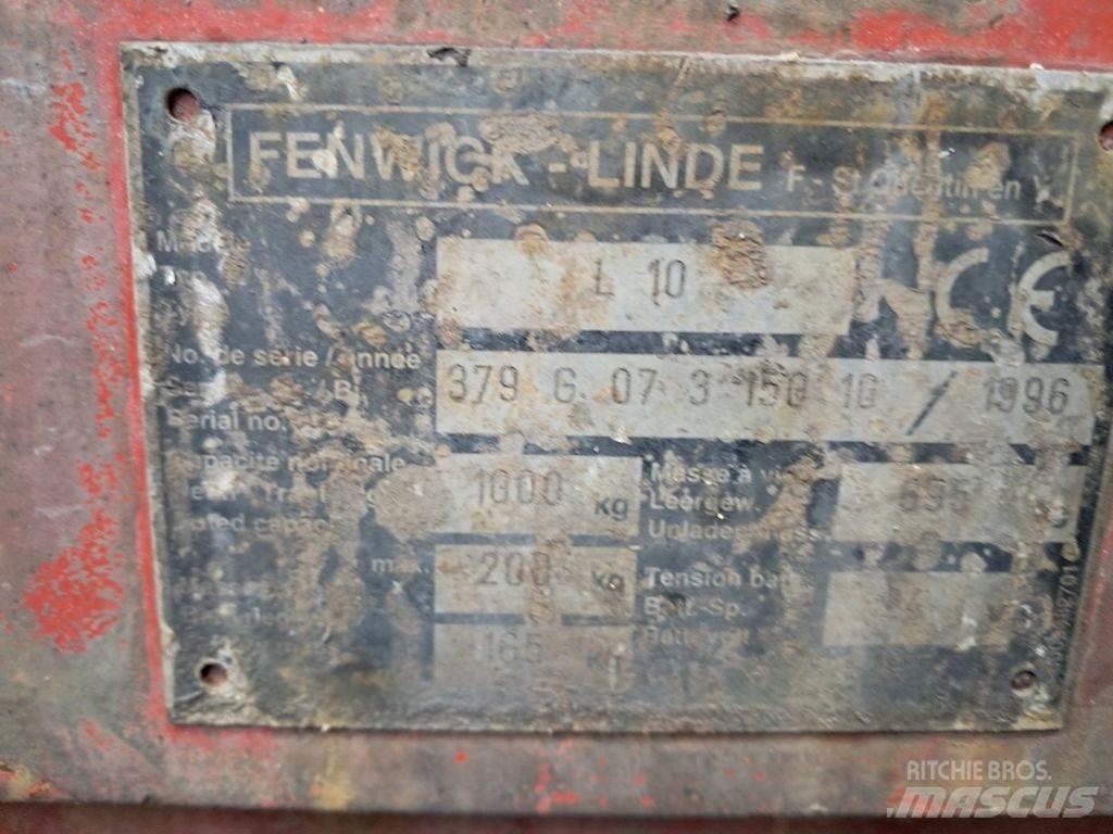 Linde L10 Empilhador para operador externo