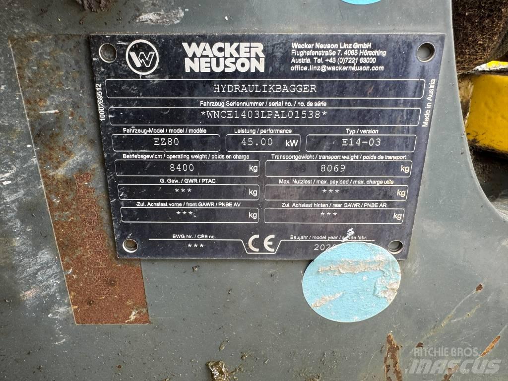 Wacker Neuson EZ80 Escavadoras de rastos