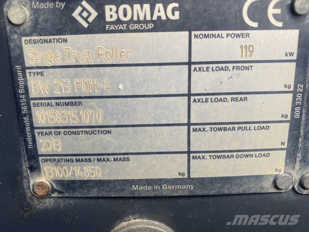 Bomag BW 213 P D H-4 Cilindros Compactadores monocilíndricos