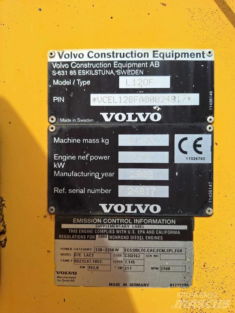 Volvo L 120 F Pás carregadoras de rodas