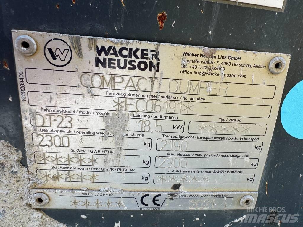 Wacker Neuson DT23 Dumpers de lagartas
