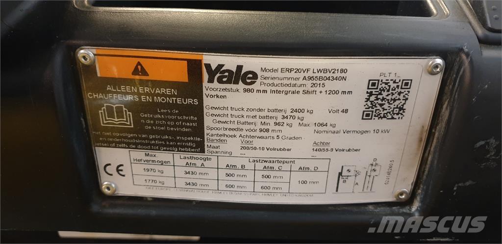 Yale ERP20VF 2014 Empilhadores eléctricos