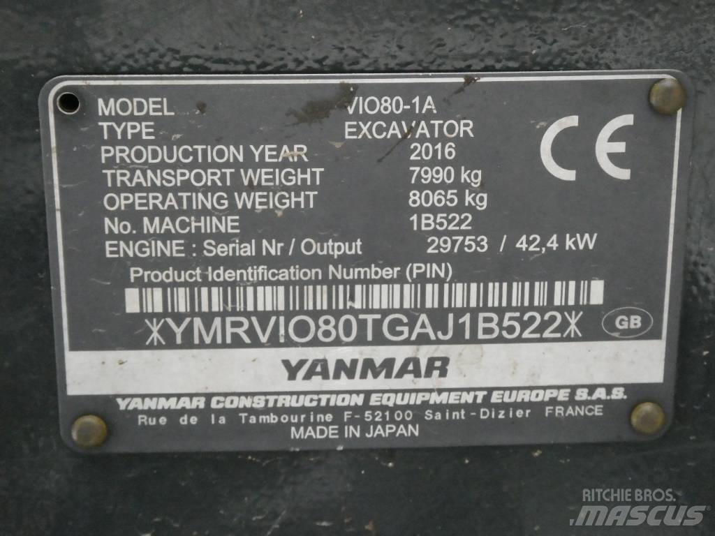 Yanmar Vio 80-1A Escavadoras Midi 7t - 12t