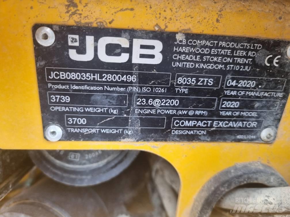 JCB 8035 ZTS Mini Escavadoras <7t