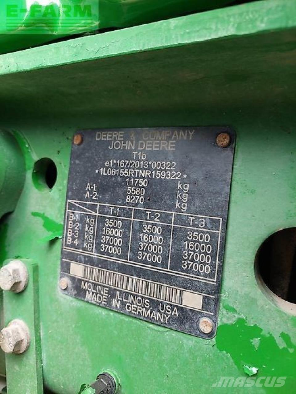 John Deere 6r155 Tratores Agrícolas usados