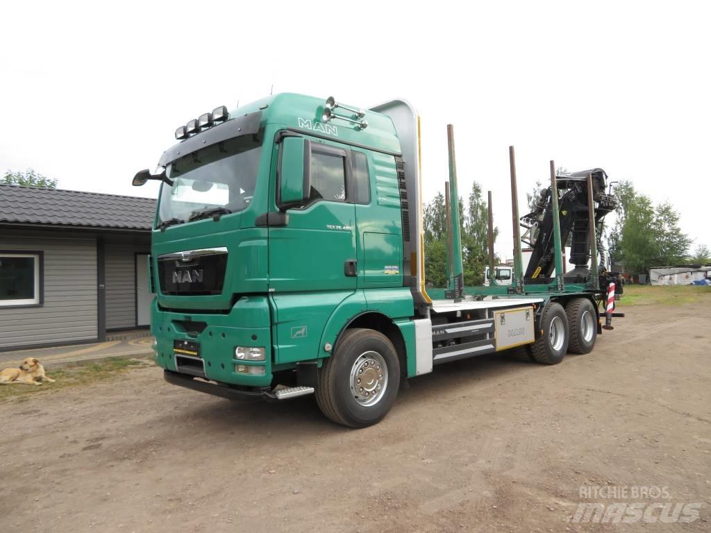 MAN 33 480 Camiões de transporte de troncos