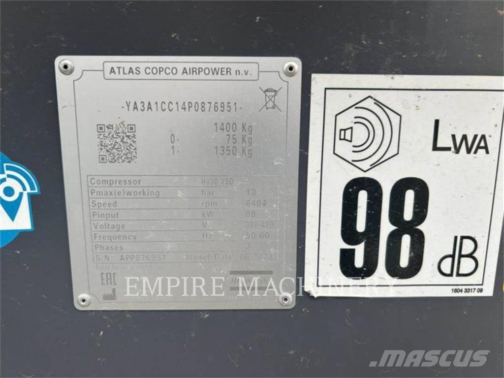 Atlas Copco H450 Compressores