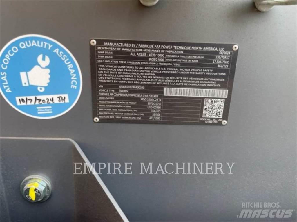 Atlas Copco XRVS1000CD Compressores