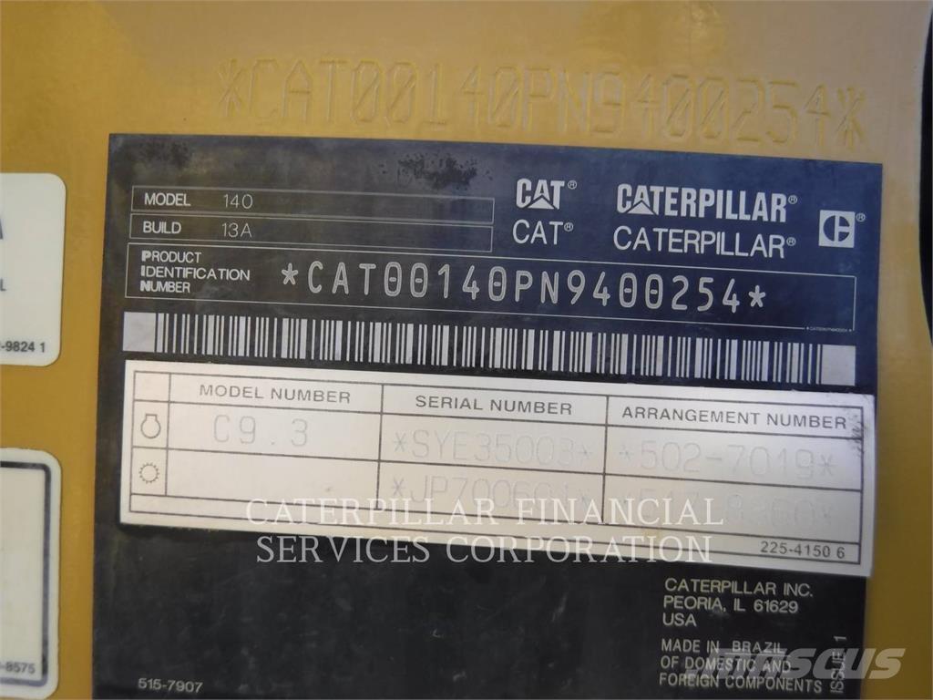 CAT 140-13 Motoniveladoras