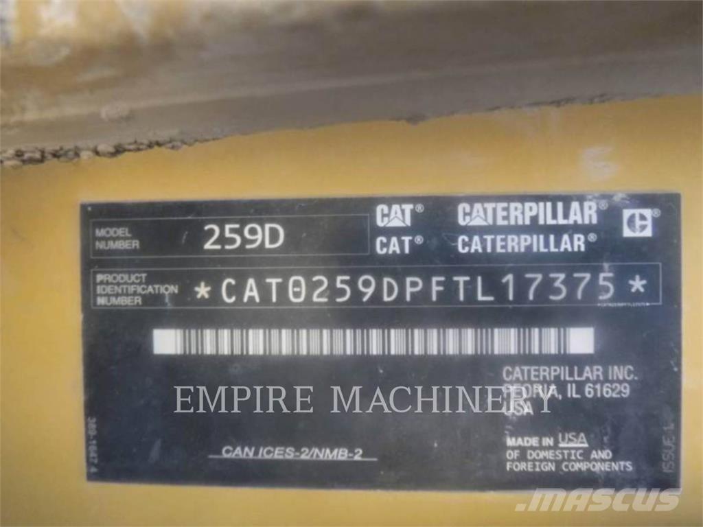 CAT 259D Carregadoras de direcção deslizante