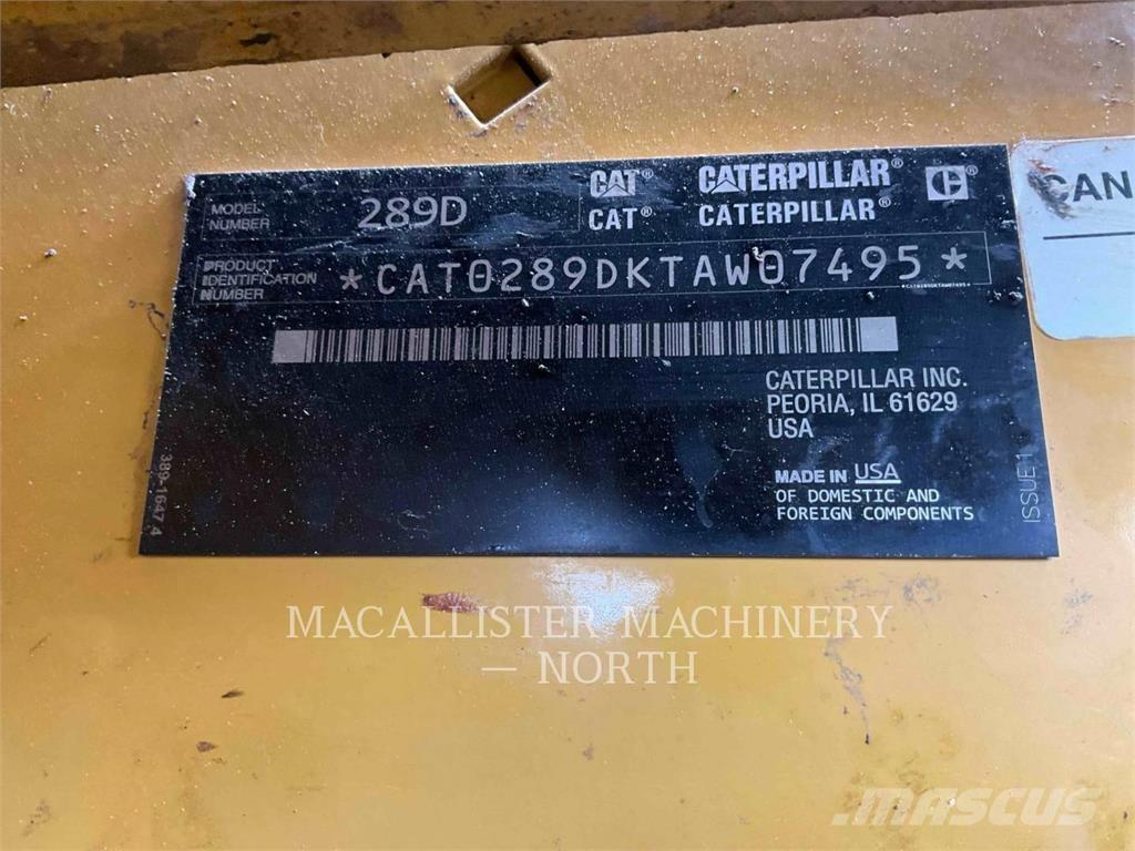 CAT 289D A2Q Carregadoras de direcção deslizante