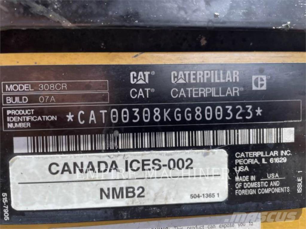 CAT 308-07 Escavadoras de rastos