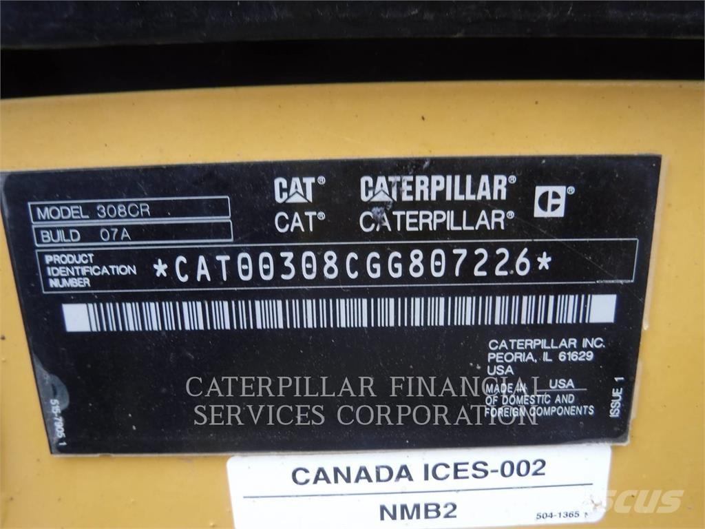 CAT 308-07CR Escavadoras de rastos