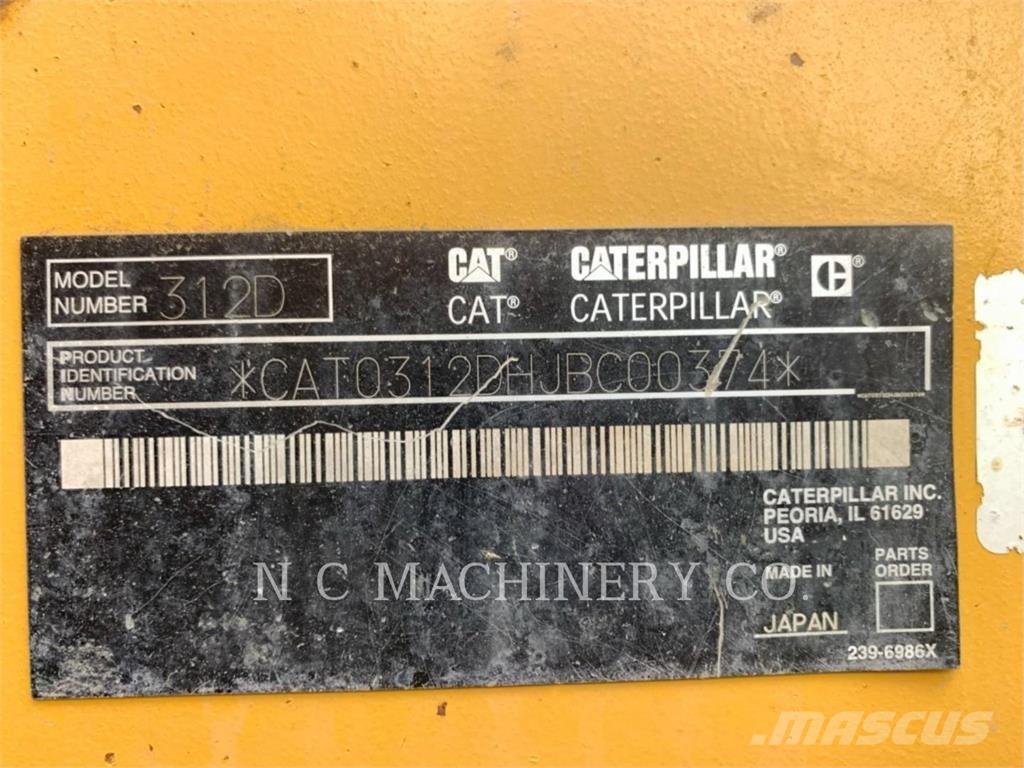 CAT 312D L Escavadoras de rastos