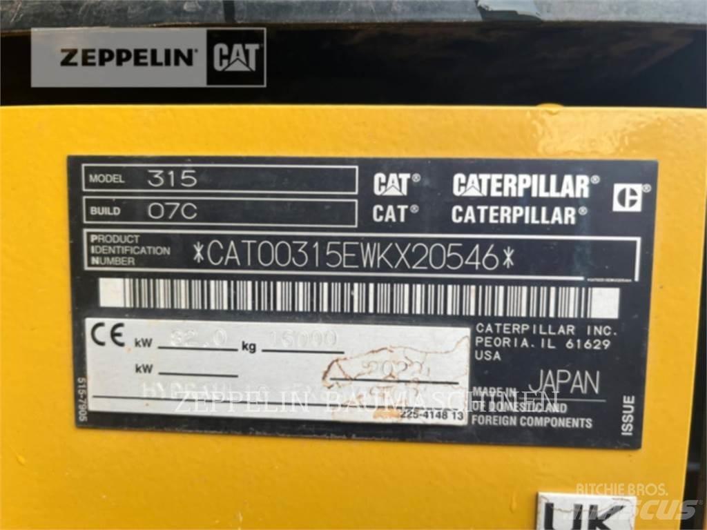 CAT 315-07B Escavadoras de rastos