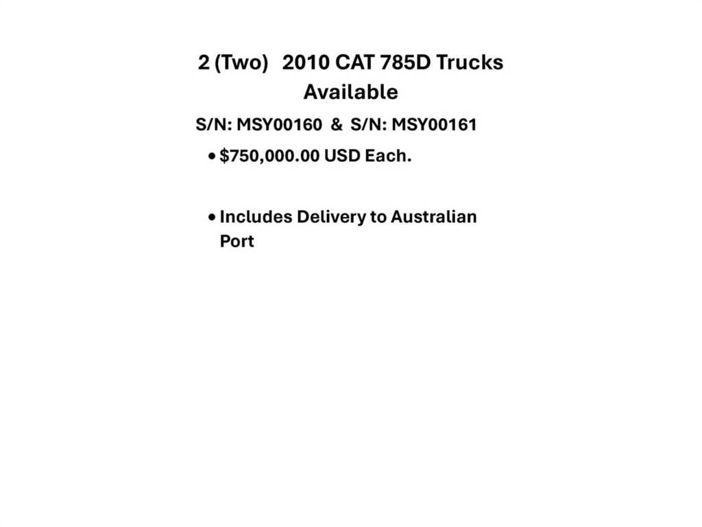 CAT 785D Camiões articulados