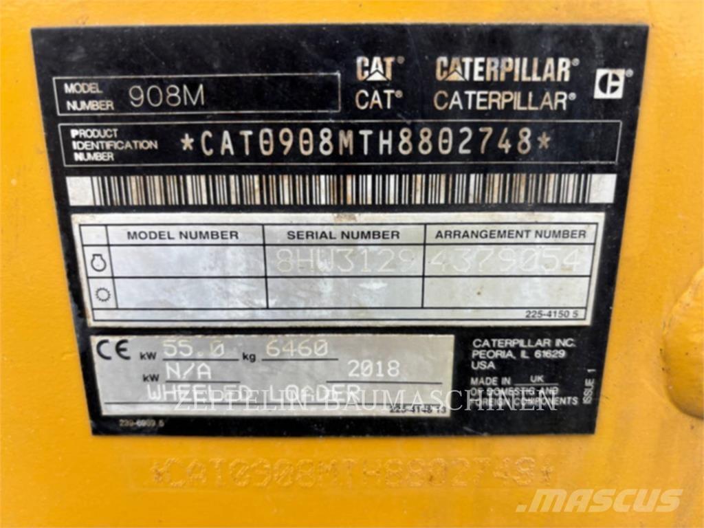 CAT 908M Pás carregadoras de rodas