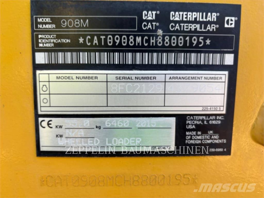 CAT 908M Pás carregadoras de rodas
