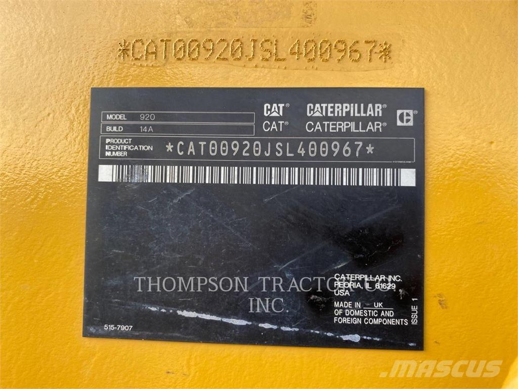 CAT 920 Pás carregadoras de rodas