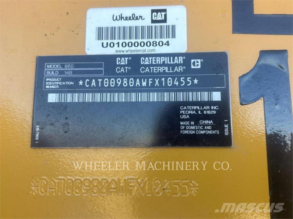 CAT 980 Pás carregadoras de rodas