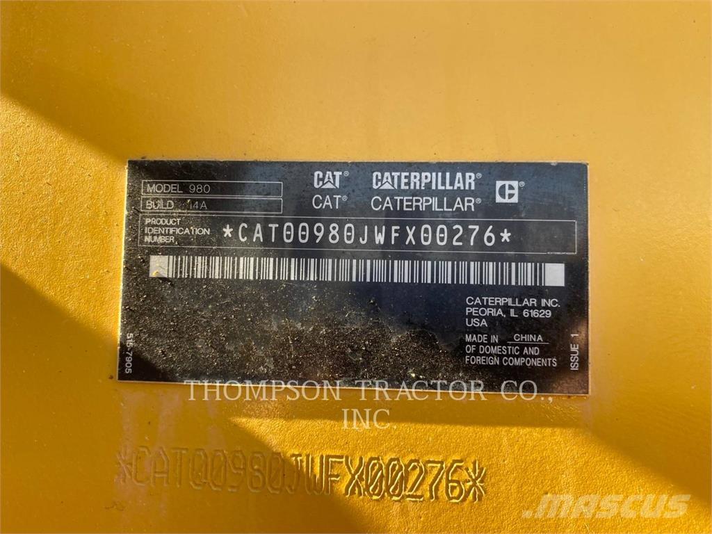 CAT 980 Pás carregadoras de rodas