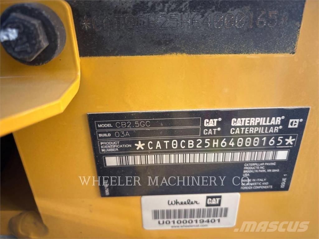 CAT CB2.5 GC Cilindros Compactadores tandem